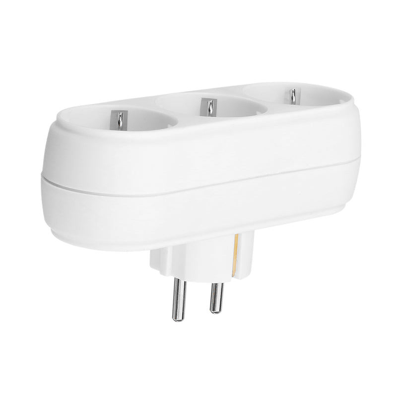 3500W 250V 16A EU Plug Socket With 3 Outlets Travel Adapter Power Strip Extension Smart USB Charger