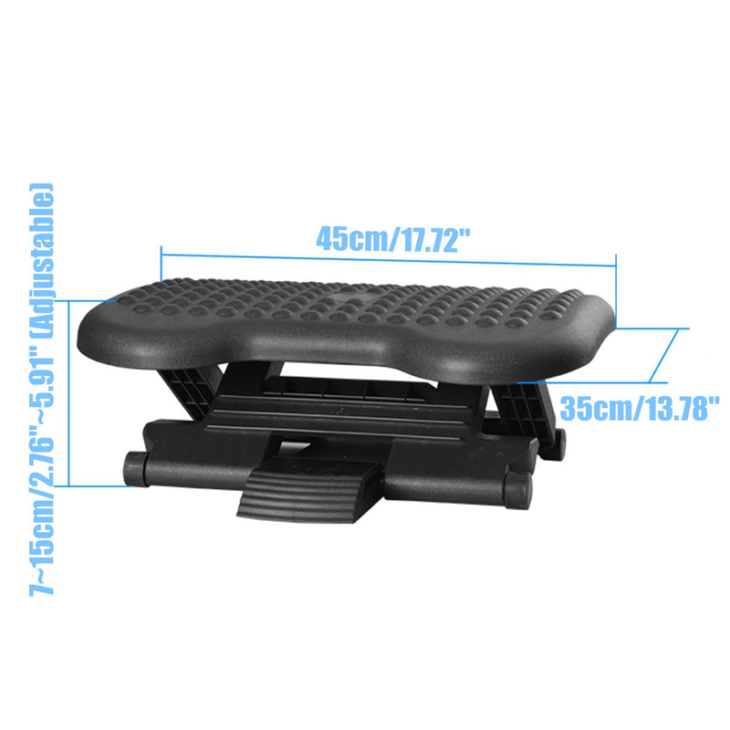 Adjustable Tilting Footrest Under Desk Ergonomic Office Foot Rest Pad Footstool Foot Pegs