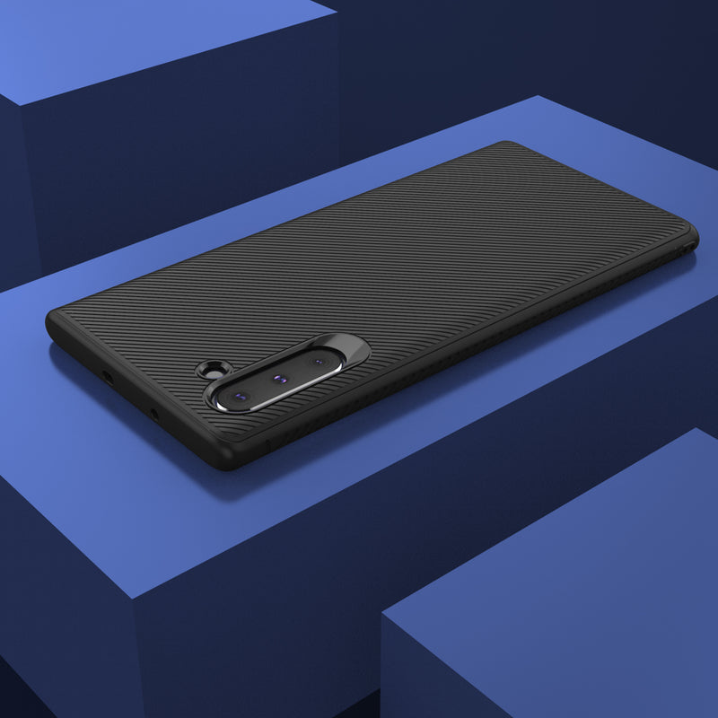 Bakeey Carbon Fiber Protective Case For Samsung Galaxy Note 10/Note 10 5G Shockproof Soft TPU Back Cover
