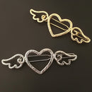 Lovely Hollow Heart Shape Side Wing Hair Clips Barrettes Hair Accessories for Girls Women