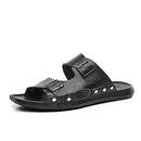 S-0056 Summer Fashion Men Male Cool Genuine Leather Open Toe Casual Beach Shoes Slippers Sandals