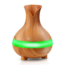300ml Vase Wood Grain Home Car Humidifier With USB Charger