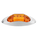 LED Car Side Marker Indicator Lights Chrome Base Lamp 12V 1PCS for Truck Trailer Lorry Van Bus