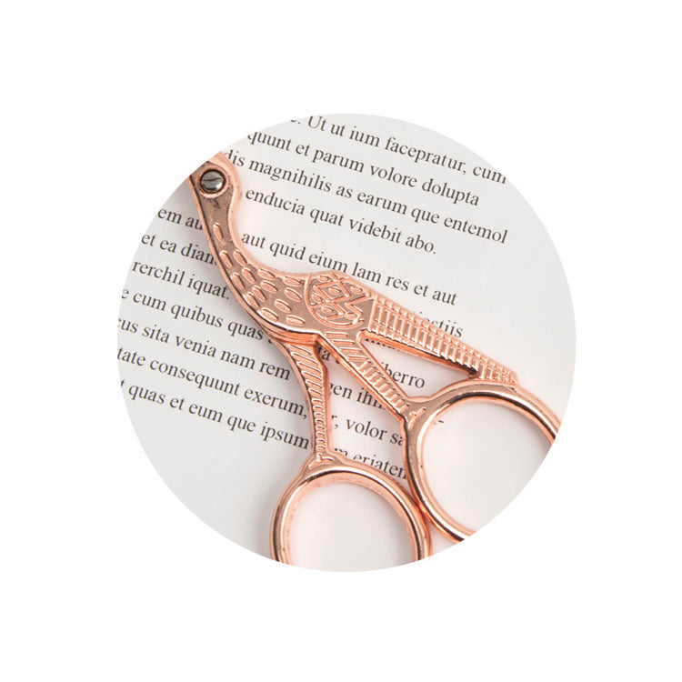 Miwoo MW-0306-01 1 Piece Stainless Steel Crane Shape Scissors Stork Embroidery Sewing Measures Retro Hand Craft Shears Tools