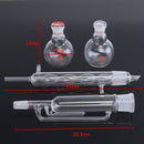 125ml Glass Soxhlet Extractor Kit Condenser and Extractor with 2x125ml Flask