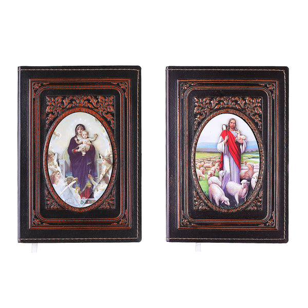 European Retro 3D Embossed PU Notebook Female Male Pattern A5 Notepad Vintage Journal Diary Stationery Supplies