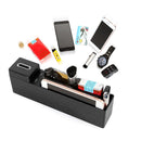 Bakeey 4 in 1 Car Kit Dual USB Wireless Charger Coins Pocket Storge Bag For Mobile Phone Tablet