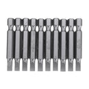 BROPPE 10Pcs Magnetic Slotted Screwdriver Bits SL2/SL3/SL4/SL5/SL6 1/4 Inch Hex Shank Screwdriver Set