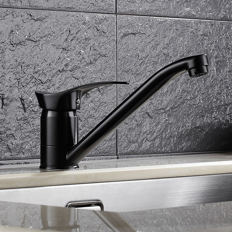 KCASA KC-9100 Zinc Alloy Black Lacquer Kitchen Faucet Tap Rotated Toilet Single Hole Basin Faucet