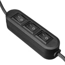 AC220V 3 Heads Flexible E27 Clip On Desk Light Lamp Stand Holder Gooseneck Bulb Adapter US Plug