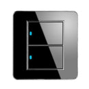 LED Wall Touch Light Switch Glass Panel 1/2 Gang Switch Panel Power Wall Control