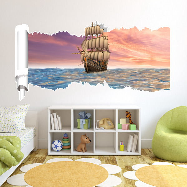 23X47 Inches PAG 3D Wall Sticker Broken Paper Series I Living Room Home Wall Decoration