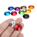 Suleve M3AN10 10Pcs M3 Cap Head Screw Cup Washer Extra Large Gasket Aluminum Alloy Multicolor