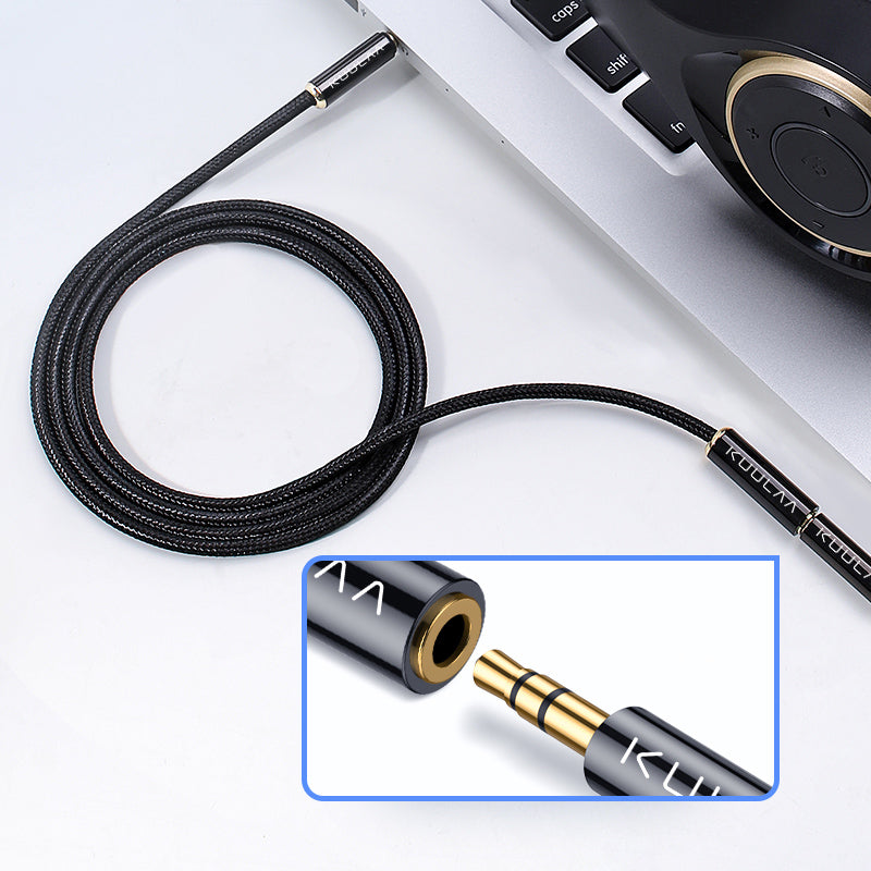 KUULAA 3.5 mm Jack Aux Cable Audio Extension Cable for Huawei P20 Speaker Headphones Stereo Mp3 Tablet for iPad Xiaomi Redmi K30 5G 5 Plus PC