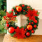 30cm Christmas Wreath Dense Pine Needles Merry Christmas Letters Rattan Door Wreath Decorations