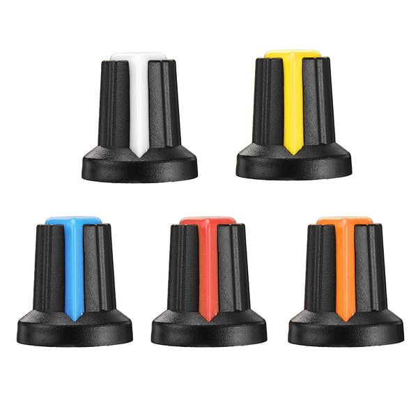 300pcs WH148 Potentiometer Knob 15X17mm 6mm Shaft Hole AG2 Yellow Orange Blue White Red Power Amplifier Knob 5 Color