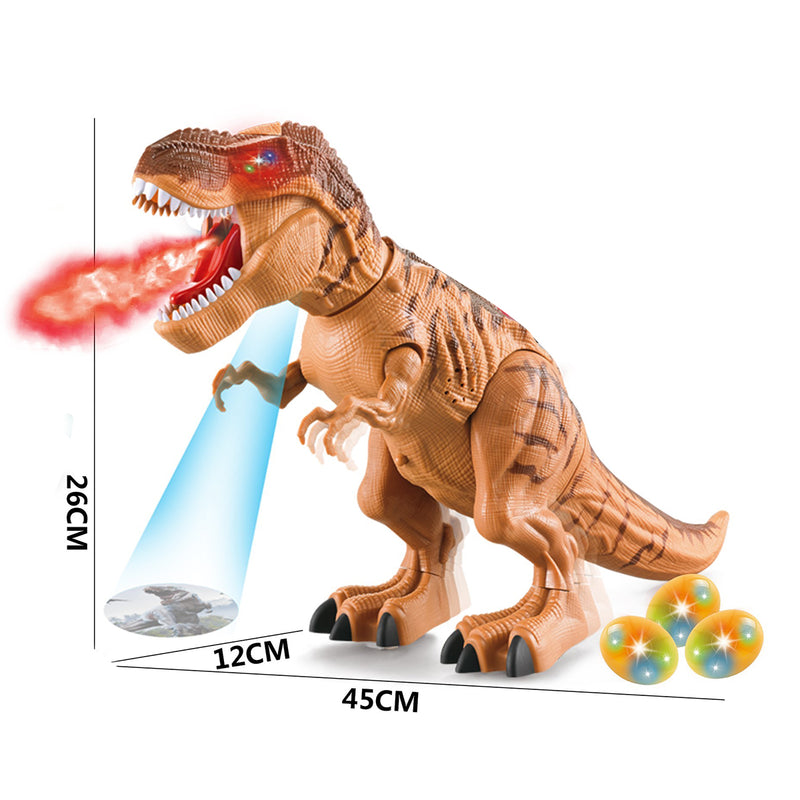 Children Toys Amazing Spray Electric Walking Dinosaur Toy Tyrannosaurus Rex Lay Eggs Lights Roar Sounds Kids Boy Birthday Gifts