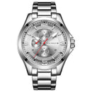 MINI FOCUS MF0199G Army Chronograph Luminous Stainless Steel Waterproof Quartz Watch Men Watch
