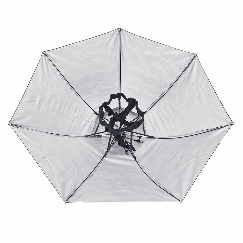 ZANLURE Foldable Double Layer Sun-proof Fishing Umbrella Hat Outdoor Camping Hiking Golf Umbrella Headwear Cap