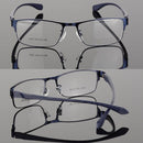Fashionable Light Slim Eye Glasses Frame Metal Full Rim Frame Rx Prescription Lens for Men and Women