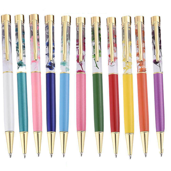 1 Piece Creative Flower Ballpoint Pen 1.0mm Ball Pen Crystal Smooth Writing Pens for Office School Supplies Stationery