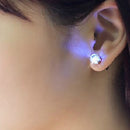 Flashing Flower Led Earrings Ear Stud Perfect for Party Christmas Accessories