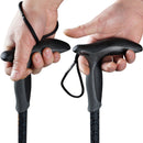 1 PC Carbon Fiber 49-100cm Collapsible Trekking Pole Dual Inner Lock T Handle Mountaineering Pole