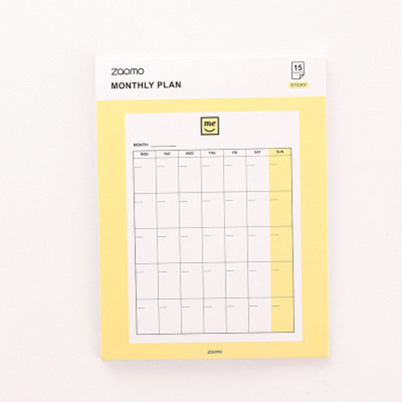 ZAOMO JHB01 3 Pcs Daily Weekly Monthly  Planner Life Sticky Notes Memo Pad Schedule Notebook Tearable Diary Plan Paper Notepad