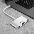 EAGET CH12 Multi-function Type-C to USB 3.0 VGA and Type-C Charging Hub USB Docking Station
