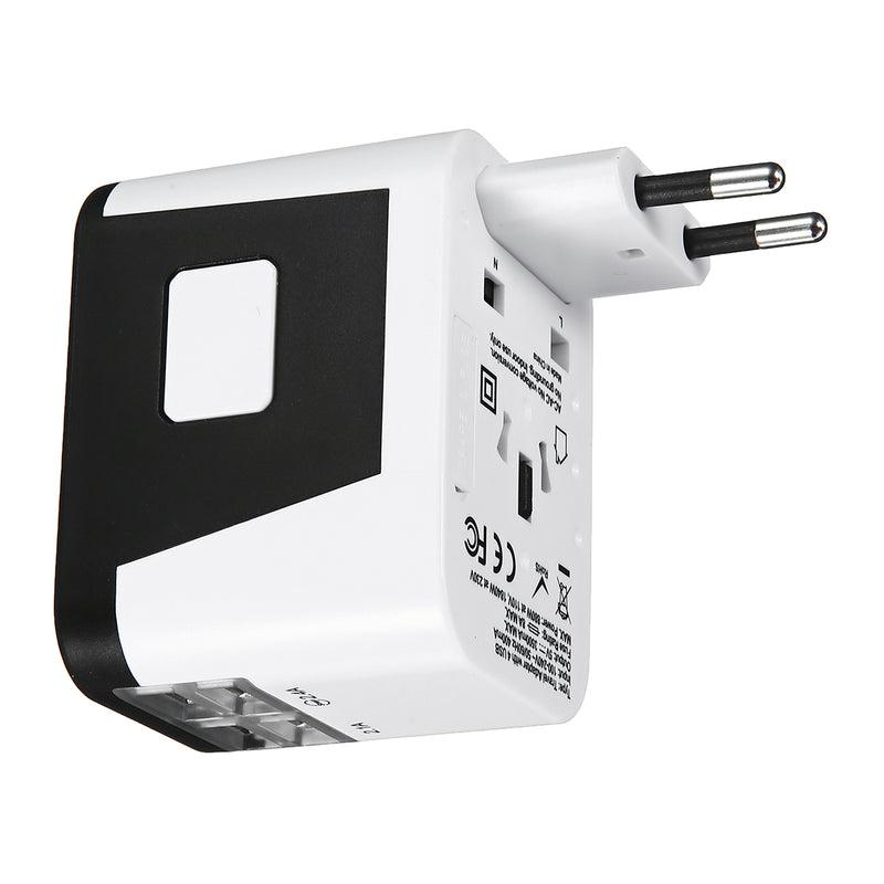 AUGIENB Global Universal Conversion Plug Socket 4 USB Travel Adapter