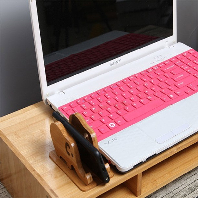 Portable Detachable Natural Bamboo Elephant Phone Holder Bracket for Smart Phone iPhone 11 Samsung Galaxy Note 10