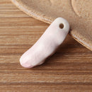 Handmade Ceramic Crack Beans Necklace Pendant DIY Jewelry Accessories
