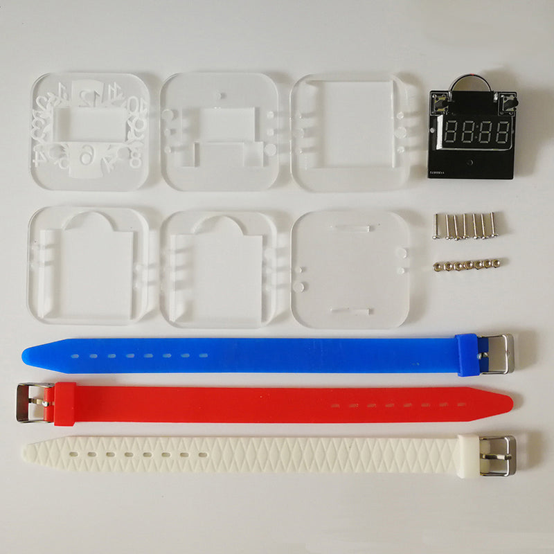 Geekcreit DIY Creative Electronic Watch Kit 51 Single-chip LED Digital Tube Clock Training Production Kit