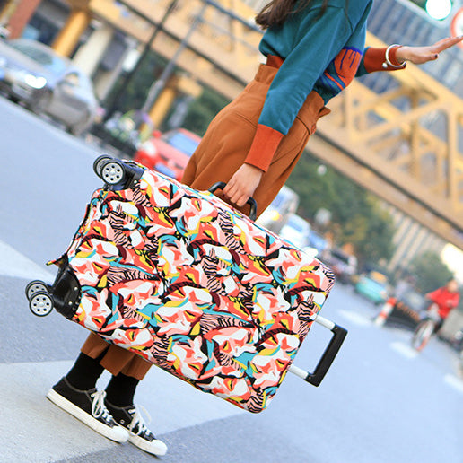 Honana Abstraction Chinese Style Elastic Luggage Cover Trolley Case Cover Durable Suitcase Protector