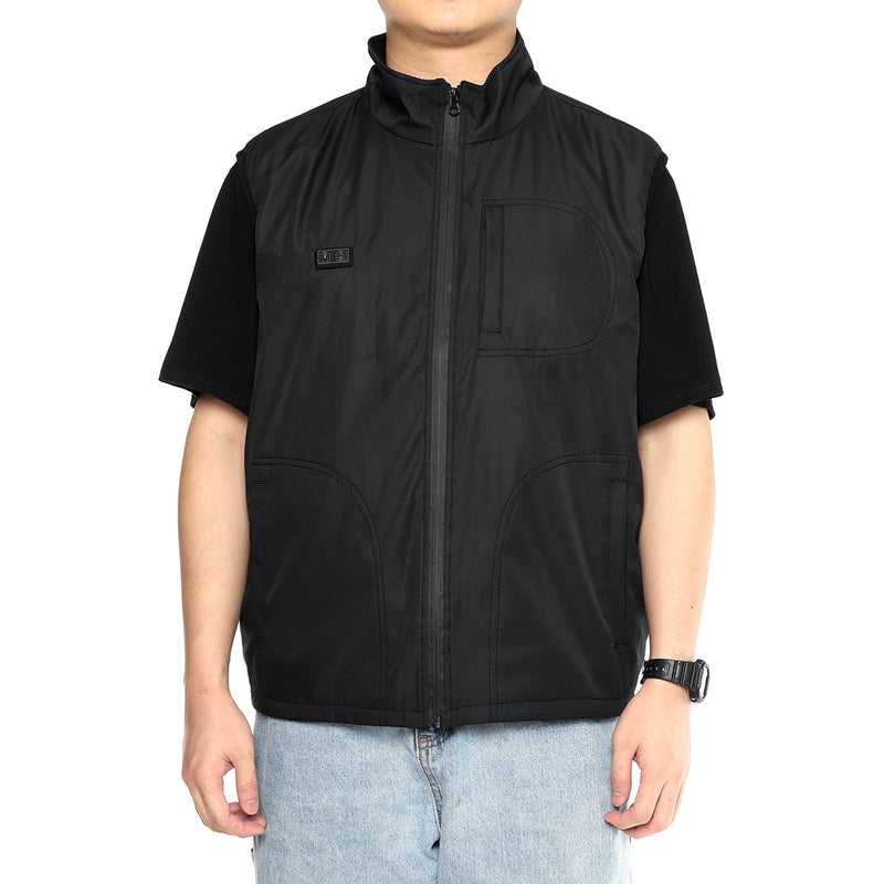 Dual Button USB Electric Outdoor Heating Vest Clothes Carbon Fiber Warm Back + Belly Heat 3 Gear Control