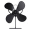 4 Blades Heat Powered Stove Fan For Ultra Quiet Log Wood Burner Fireplace Home Eco Fan