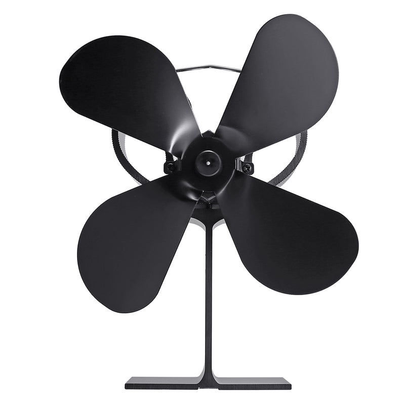 4 Blades Heat Powered Stove Fan For Ultra Quiet Log Wood Burner Fireplace Home Eco Fan
