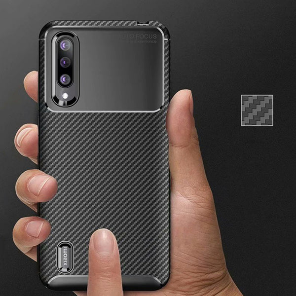 Bakeey Luxury Carbon Fiber Shockproof Silicone Protective Case For Xiaomi Mi9 Mi 9 Lite / Xiaomi Mi CC9