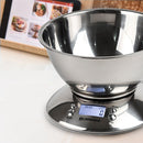 Digital Scale High Accuracy 11lb/5kg Food Scale with Removable Bowl Room Temperature, Alarm Timer Stainless Steel Libra