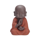 Cute Little Monk Figurine Statues Tea Pet Home Tea Tray Decorations Ornament Ceramic Collectible Home Tabletop Display