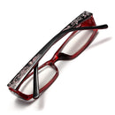 Red Female Diamond Flower Frame Presbyopic Reading Glasses Eyeglasses 1.0 1.5 2.0 2.5 3.0 3.5 4.0