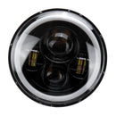 7inch Round LED Headlights Blue Halo Ring Angel Eyes For Jeep Wrangler JK TJ LJ CJ