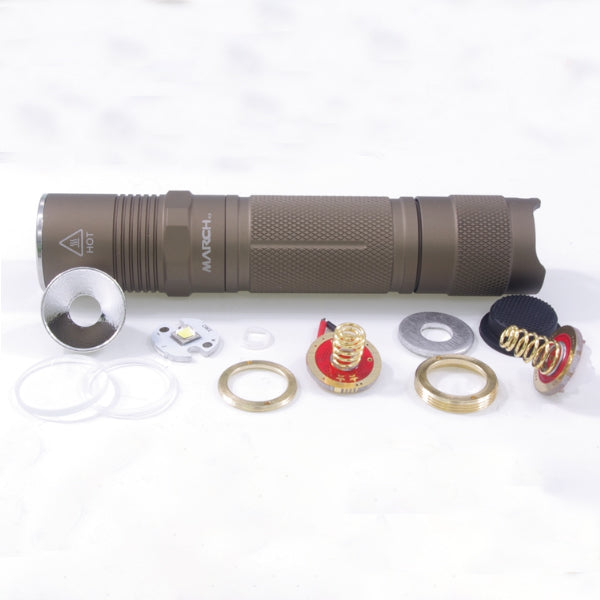 MARCH K3 XML2 1.5A Flashlight 3 Modes Waterproof 18650 Battery LED Light