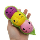 Colorful Pea Doll Squishy charm 15cm Slow Rising With Packaging Collection Gift Soft Toy
