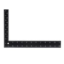 Drillpro Black Steel Double-sided Metric Inch Angle Ruler 90 Degree Angle Corner Ruler