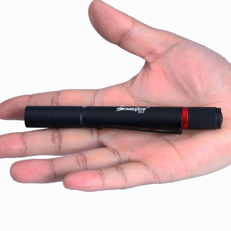Skywolfeye B22 XPE 3Modes LED Flashlight Pen AAA Work Light Camping Hunting Emergency Lamp