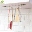 Stainless Steel 6-Link Hook Multi-Function Adjustable Kitchen Storage Six-Row Hook Home Hook