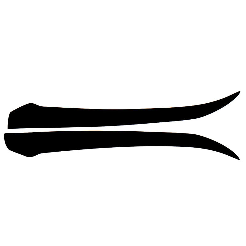 1 Set Gloss Black Car Front Bumper Grille Stickers Trim for Honda Accord 2018-2019