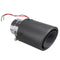 Matte Carbon Fiber Car Exhaust Pipe Tail Muffler Tip LED Light 63mm IN-102mm OUT