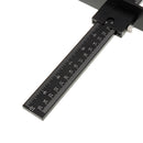 Drillpro Black Aluminum Alloy Cabinet Hardware Jig Drawer Knobs and Pulls Hole Drilling Template Inch and MM